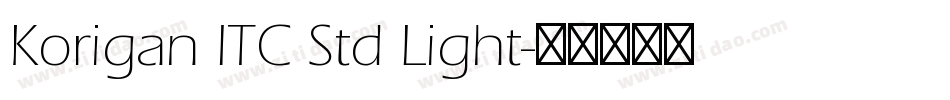 Korigan ITC Std Light字体转换